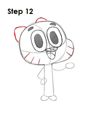 How to Draw Gumball Watterson Step 12 Draw Sailor Gumball Watterson Step 12