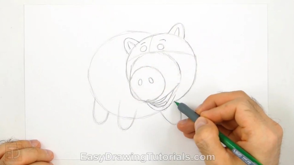 How to Draw Toy Story Hamm Limbs