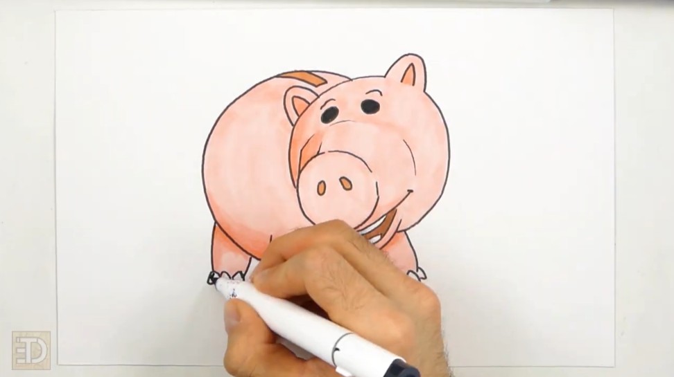 How to Draw Toy Story Hamm Ink