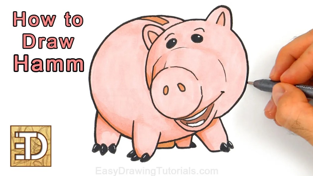 How to Draw Toy Story Hamm Final