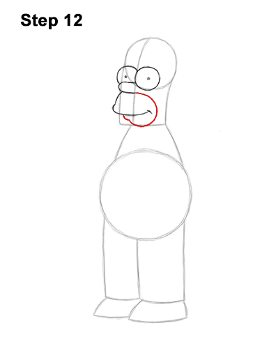 How to Draw Homer Simpson Full Body 12
