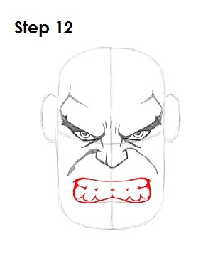 Draw the Hulk Step 12 Draw the Hulk Step 12