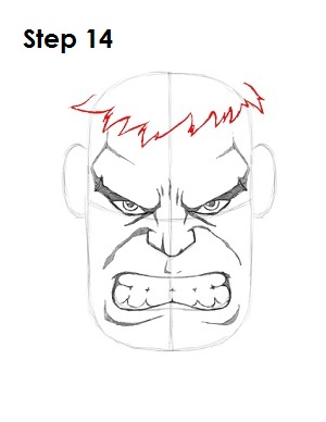 Draw the Hulk Step 14 Draw the Hulk Step 14