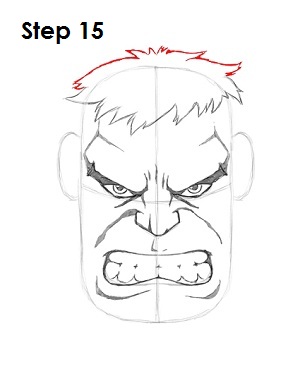 Draw the Hulk Step 15 Draw the Hulk Step 15