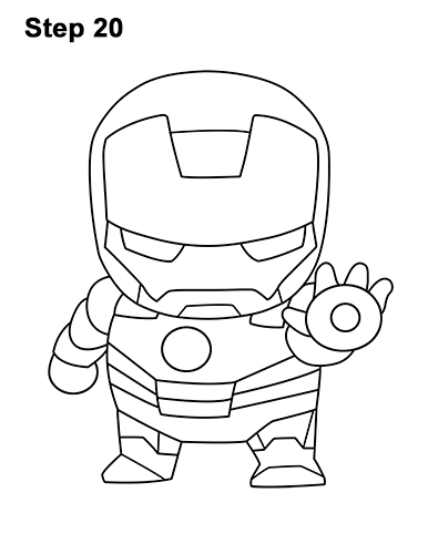 Mini Iron Man Drawing 20 Draw Mini Chibi Cute Little Iron Man 20