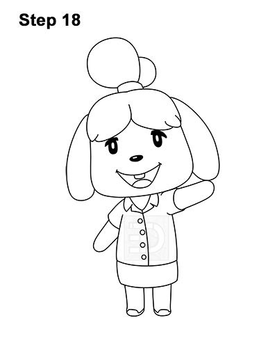 How to Draw Isabelle Animal Crossing Nintendo 18