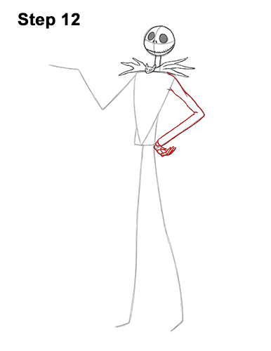 How to Draw Jack Skellington Nightmare Before Christmas Full Body 12