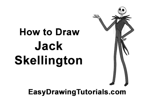 How to Draw Jack Skellington Nightmare Before Christmas Full Body