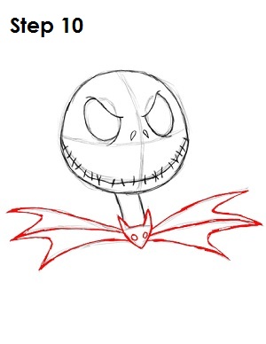 How to Draw Jack Skellington Step 10