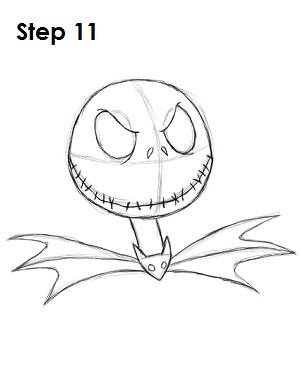 How to Draw Jack Skellington Step 11