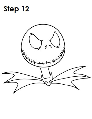 How to Draw Jack Skellington Step 12