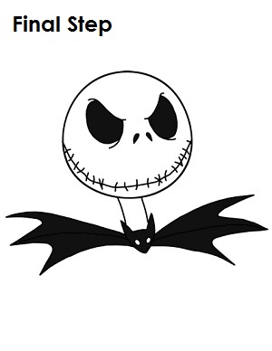 How to Draw Jack Skellington Final Step