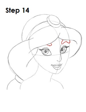 How to Draw Jasmine Step 14 How to Draw Jasmine Step 14