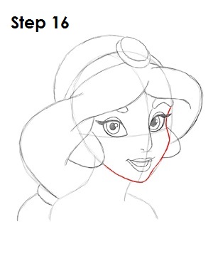 How to Draw Jasmine Step 16 How to Draw Jasmine Step 16