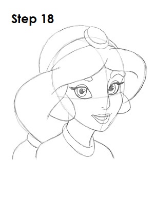 How to Draw Jasmine Step 18 How to Draw Jasmine Step 18