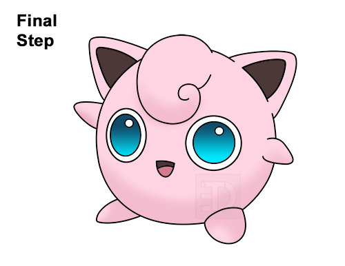How to Draw Cute Jigglypuff Pokemon