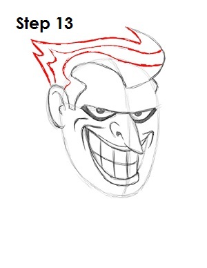 Draw the Joker Step 13 Draw the Joker Step 13