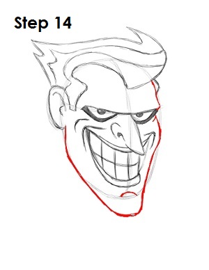 Draw the Joker Step 14 Draw the Joker Step 14