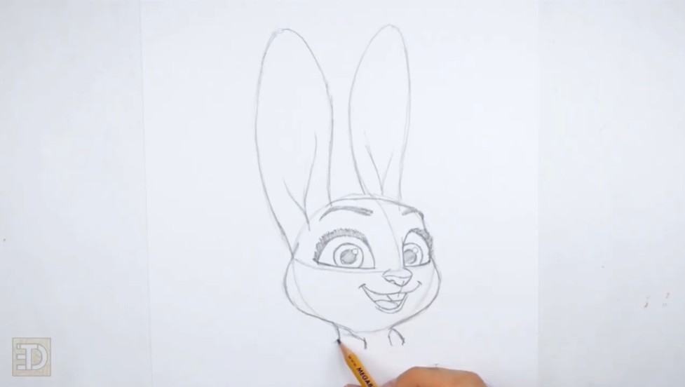 How to Draw Judy Hopps Head and Ears