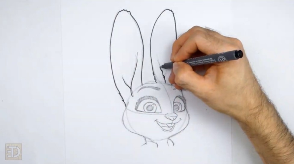 How to Draw Judy Hopps Ink
