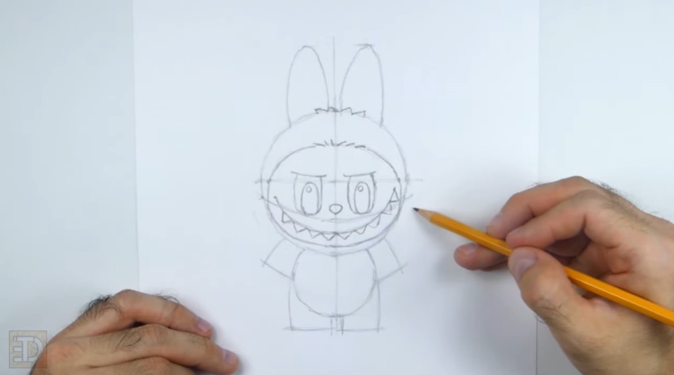 How to Draw Labubu Facial Details