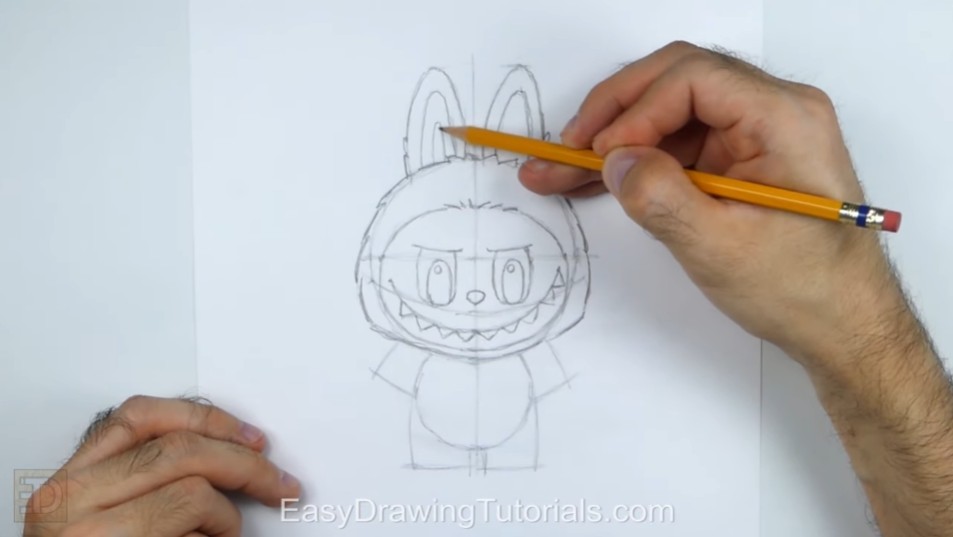 How to Draw Labubu Head and Ears