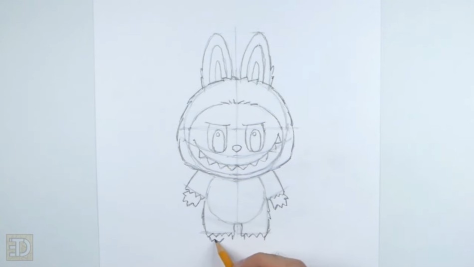 How to Draw Labubu Torso and Limbs