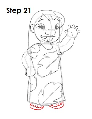 Draw Lilo step 21