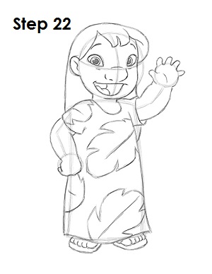 Draw Lilo step 22