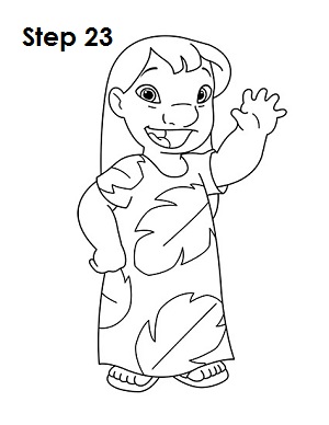 Draw Lilo step 23