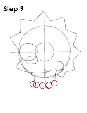 Draw Lisa Simpson Step 9 Draw Lisa Simpson Step 9