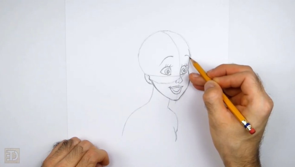 How to Draw Ariel Face Details