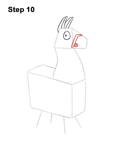 How to Draw Fortnite Loot Llama pinata 10