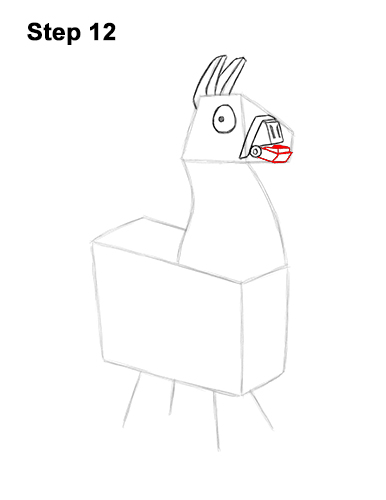 How to Draw Fortnite Loot Llama pinata 12