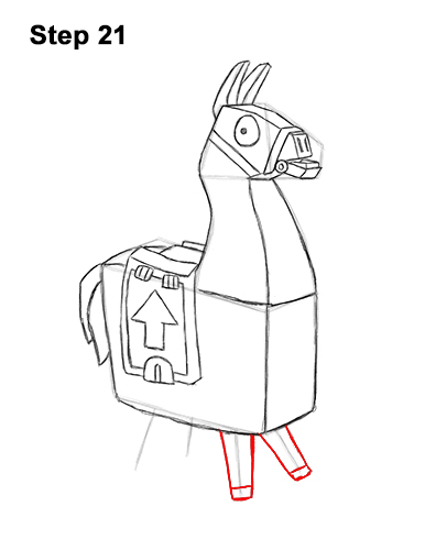 How to Draw Fortnite Loot Llama pinata 21