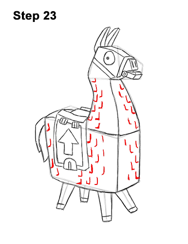 How to Draw Fortnite Loot Llama pinata 23