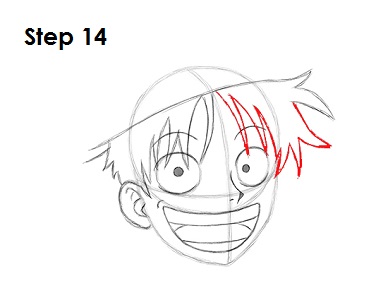 Draw Monkey D. Luffy 14 Draw Luffy 14