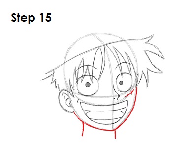 Draw Monkey D. Luffy 15 Draw Luffy 15
