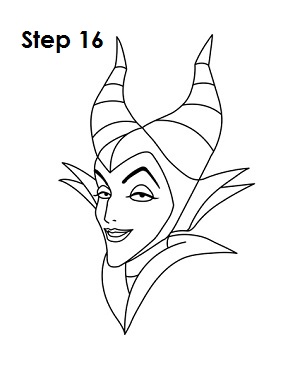 How to Draw Maleficent Step 16 How to Draw Maleficent Step 16