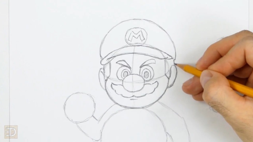 How to Draw Super Mario Face