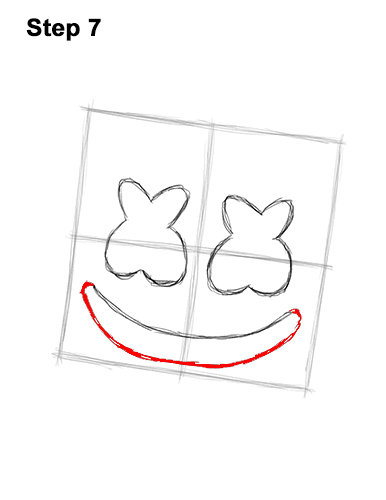 How to Draw Marshmello Marshmallow DJ Head 7
