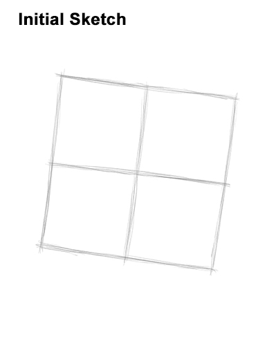 How to Draw Marshmello Marshmallow DJ Head Guide Lines