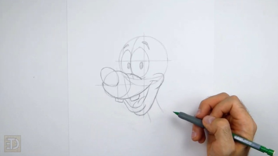 How to Draw Max Goofy Mouth Chin and Cheeks