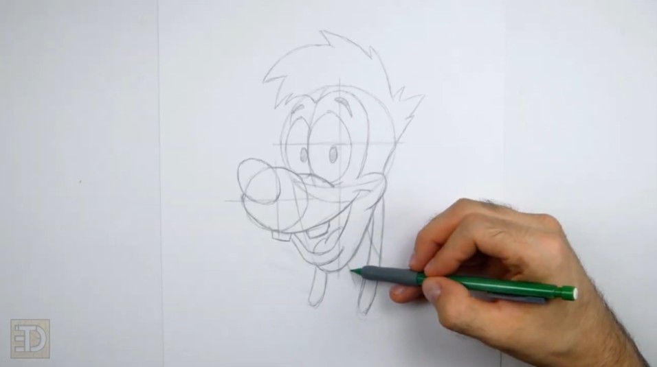 How to Draw Max Goofy Hair and Ears