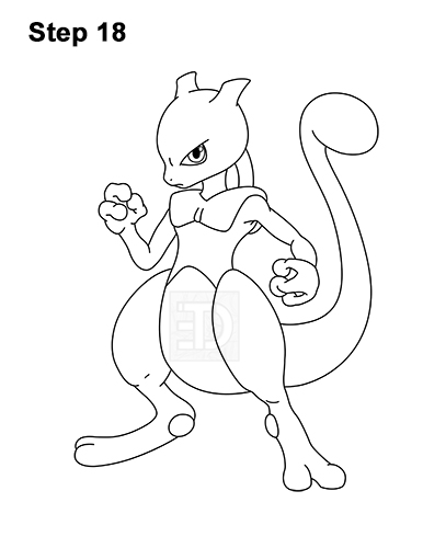 Draw Mewtwo Pokemon 18 How to Draw Mewtwo Pokemon 18