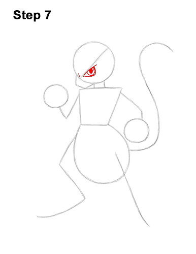 How to Draw Mewtwo Pokemon 7
