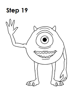 How to Draw Mike Wazowski Step 19
