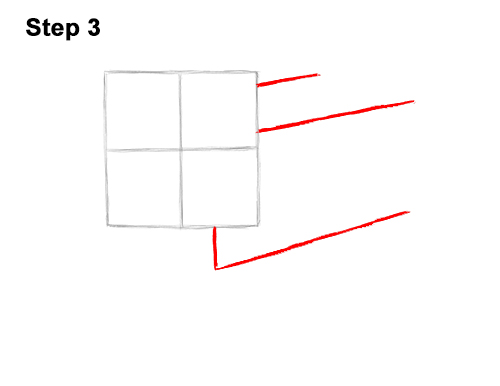 How to Draw Minecraft Pig Side View 3