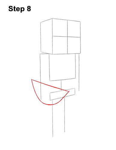 How to Draw Minecraft Skeleton Bow 8