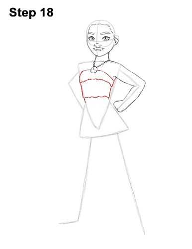 Moana Disney Drawing 18 Draw Moana Full Body Disney 18